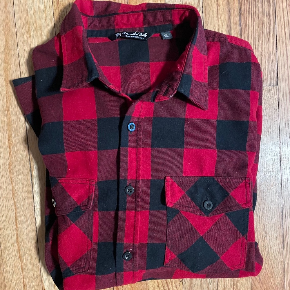 Branded Bills buffalo plaid flannel shirt - size Large